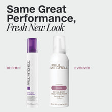 Load image into Gallery viewer, Before and after comparison of Paul Mitchell styling products on a white background
